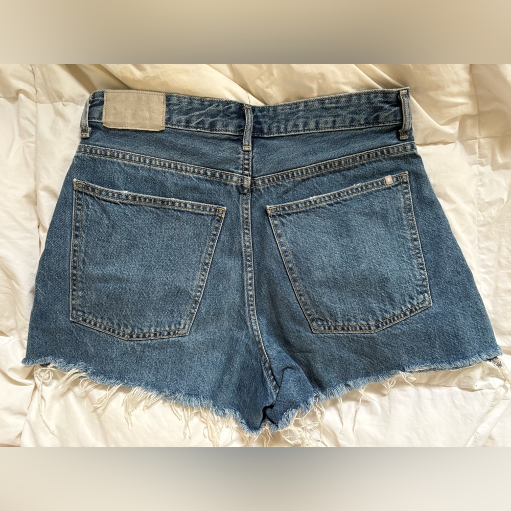 Everlane The A-line Denim Shorts frayed EUC size 27 C